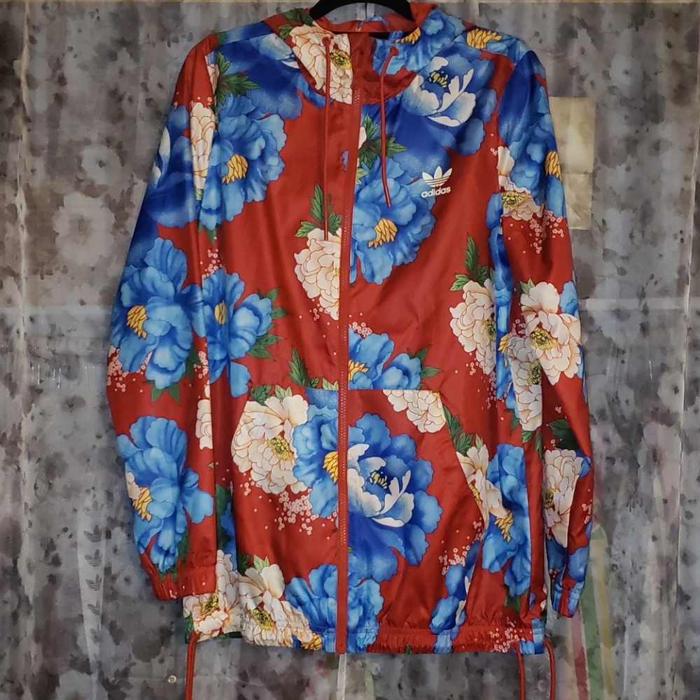 Adidas Medium Chita Floral Windbreaker Jacket